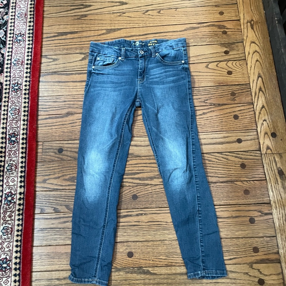 Kids 7 For All Mankind Dark Blue Skinny Jeans